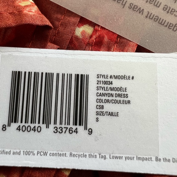 NWT Outerknown Canyon Dress Coral Superbloom Size Small - Picture 13 of 13